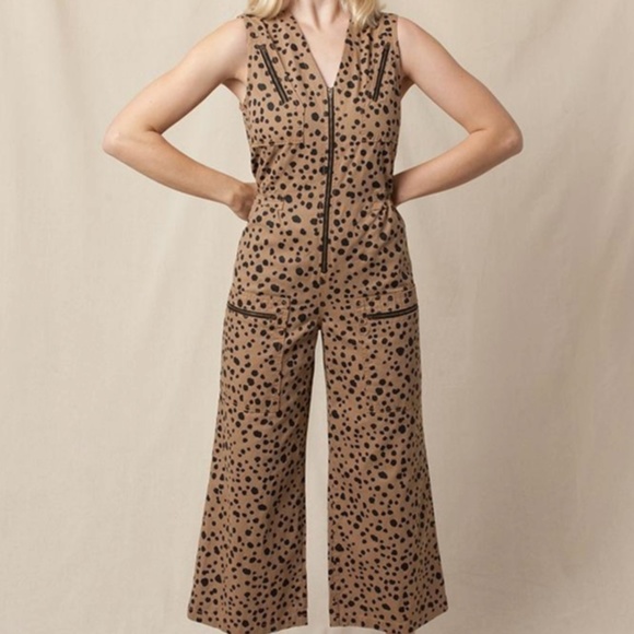Rachel Antonoff Mickey Jumpsuit in Honey Dalmatian - Picture 2 of 5